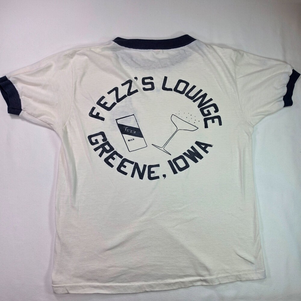 Vintage 90's Miller Lite Fezz's Lounge Greene Iowa Ringer Beer Bartender M 20x24